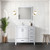 Lexora Jacques 36 in. W Left Offset White Bath Vanity Cabinet, Carrara Marble Top, and Faucet Set