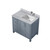 Lexora Jacques 36 in. W Right Offset Dark Grey Bath Vanity Cabinet, Carrara Marble Top, and Faucet Set