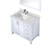 Lexora LVJ36SA311L Jacques 36 in. W Left Offset White Bath Vanity Cabinet, Cultured Marble Top, Faucet Set, and 34 in. Mirror