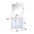 Lexora Jacques 36 in. W Left Offset White Bath Vanity Cabinet, Cultured Marble Top, Faucet Set, and 34 in. Mirror