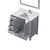 Lexora Jacques 36 in. W Right Offset Distressed Grey Bath Vanity Cabinet, Cultured Marble Top, Faucet Set, and 34 in. Mirror