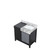 Lexora LZ342236SLIS000 Zilara 36 inch W Black and Grey Bath Vanity Cabinet and Castle Grey Marble Top