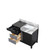 Lexora LZ342242SLIS000 Zilara 42 inch W Black and Grey Bath Vanity Cabinet and Castle Grey Marble Top