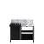 Lexora LZ342242SLIS000 Zilara 42 inch W Black and Grey Bath Vanity Cabinet and Castle Grey Marble Top