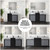 Lexora LZ342242SLIS000 Zilara 42 inch W Black and Grey Bath Vanity Cabinet and Castle Grey Marble Top