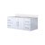 Lexora LVG48SM200 Geneva 48 in. W Glossy White Wall Mount Bath Vanity Cabinet and White Quartz Top