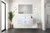 Lexora LVG48SM200 Geneva 48 in. W Glossy White Wall Mount Bath Vanity Cabinet and White Quartz Top
