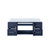 Lexora Geneva 48 in. W Navy Blue Wall Mount Bath Vanity Cabinet and Cultured Marble Top