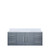 Lexora Geneva 48 in. W Dark Grey Wall Mount Bath Vanity Cabinet and White Quartz Top