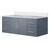 Lexora Geneva 48 in. W Dark Grey Wall Mount Bath Vanity Cabinet and White Quartz Top