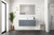 Lexora Geneva 48 in. W Dark Grey Wall Mount Bath Vanity Cabinet and White Quartz Top