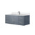 Lexora Geneva 48 in. W Dark Grey Wall Mount Bath Vanity Cabinet, White Quartz Top, and Faucet Set