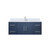 Lexora LVG48SE301 Geneva 48 in. W Navy Blue Wall Mount Bath Vanity Cabinet, Cultured Marble Top, and Faucet Set