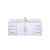Lexora Geneva 48 in. W Glossy White Wall Mount Bath Vanity Cabinet, Cultured Marble Top, and Faucet Set