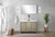 Lexora LLF48SKSOS000 Lafarre 48 inch W x 20 in D Rustic Acacia Double Sink Vanity Cabinet and White Quartz Top