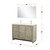 Lexora Lafarre 48 inch W x 20 in D Rustic Acacia Double Sink Vanity Cabinet, White Quartz Top, Rose Gold Faucet Set and 43 in Mirror