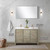 Lexora Lafarre 48 inch W x 20 in D Rustic Acacia Double Sink Vanity Cabinet, White Quartz Top, Rose Gold Faucet Set and 43 in Mirror