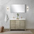 Lexora LLF48SKSOSM43FRG Lafarre 48 inch W x 20 in D Rustic Acacia Double Sink Vanity Cabinet, White Quartz Top, Rose Gold Faucet Set and 43 in Mirror