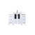 Lexora Volez 48 inch W White Vanity Cabinet with Side Cabinets, White Ceramic Top, and Faucet Set