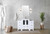 Lexora Volez 48 inch W White Vanity Cabinet with Side Cabinets, White Ceramic Top, and Faucet Set