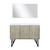 Lexora LLC48SKSOSM43 Lancy 48 inch W x 20 in D Rustic Acacia Bath Vanity Cabinet, White Quartz Top and 43 in Mirror