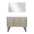 Lexora Lancy 48 inch W x 20 in D Rustic Acacia Bath Vanity Cabinet, White Quartz Top and 43 in Mirror