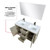 Lexora Lafarre 48 inch W x 20 in D Rustic Acacia Double Sink Vanity Cabinet, White Quartz Top, Gun Metal Faucet Set and 43 in Mirror