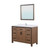 Lexora Ziva 48 inch W Rustic Barnwood Bath Vanity Cabinet, White Quartz Top, Faucet Set and 34 in Mirror