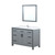 Lexora  LVZV48SB211 Ziva 48 in W x 22 in D Dark Grey Bath Vanity, White Quartz Top, Faucet Set and 34 in Mirror