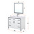 Lexora Ziva 48 inch W White Bath Vanity Cabinet, White Quartz Top, Faucet Set and 34 in Mirror
