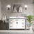 Lexora LVZV48SA211 Ziva 48 inch W White Bath Vanity Cabinet, White Quartz Top, Faucet Set and 34 in Mirror