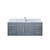 Lexora LVG48SB101 Geneva 48 in. W Dark Grey Wall Mount Bath Vanity Cabinet, Carrara Marble Top, and Faucet Set