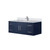 Lexora LVG48SE101 Geneva 48 in. W Navy Blue Wall Mount Bath Vanity Cabinet, Carrara Marble Top, and Faucet Set