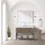 Lexora Norwalk 48 inch W Grey Oak Vanity Cabinet and Carrara Marble Top