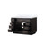 Lexora LVA48SJ100 Abbey 48 inch W Black Oak Vanity Cabinet and Carrara Marble Top