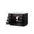 Lexora Abbey 48 inch W Black Oak Vanity Cabinet and Carrara Marble Top