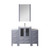Lexora LV341848SBESM22F Volez 48 inch W Dark Grey Bath Vanity Cabinet with Side Cabinets, Faucet Set, White Ceramic Top, and 22 in Mirror