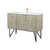 Lexora LLC48SKSOS000FRG Lancy 48 inch W x 20 in D Rustic Acacia Bath Vanity Cabinet, White Quartz Top and Rose Gold Faucet Set
