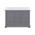 Lexora LD342248DBDS000 Dukes 48 in. W Dark Grey Double Sink Vanity Cabinet and Carrara Marble Top
