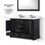 Lexora  LD342248DGDS000 Dukes 48 in. W x 22 in. D Espresso Double Bath Vanity and Carrara Marble Top