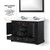 Lexora Dukes 48 in. W Espresso Double Sink Vanity Cabinet and Carrara Marble Top