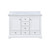 Lexora LD342248DADS000 Dukes 48 in. W White Double Sink Vanity Cabinet, Carrara Marble Top,