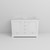 Lexora LD342248DADS000 Dukes 48 in. W White Double Sink Vanity Cabinet, Carrara Marble Top,