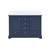 Lexora LD342248DEDS000 Dukes 48 in. W Navy Blue Double Sink Vanity Cabinet and Carrara Marble Top