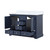 Lexora LD342248DEDS000 Dukes 48 in. W Navy Blue Double Sink Vanity Cabinet and Carrara Marble Top