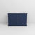Lexora Dukes 48 in. W Navy Blue Double Sink Vanity Cabinet and Carrara Marble Top
