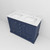 Lexora Dukes 48 in. W Navy Blue Double Sink Vanity Cabinet and Carrara Marble Top