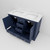 Lexora LD342248DEDS000 Dukes 48 in. W Navy Blue Double Sink Vanity Cabinet and Carrara Marble Top