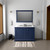 Lexora LD342248DEDS000 Dukes 48 in. W Navy Blue Double Sink Vanity Cabinet and Carrara Marble Top Lexora LD342248DEDS000 Dukes 48 in. W Navy Blue Double Sink Vanity Cabinet and Carrara Marble Top