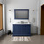 Lexora LD342248DEDS000 Dukes 48 in. W Navy Blue Double Sink Vanity Cabinet and Carrara Marble Top